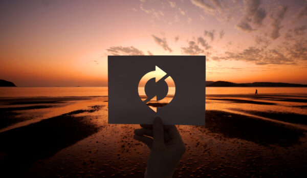 Refresh icon reload perforated paper